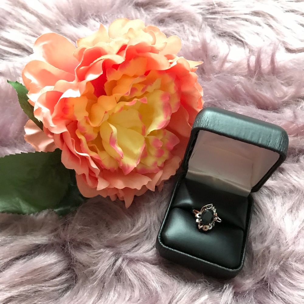 Sterling silver ring with blue sapphire -NWT